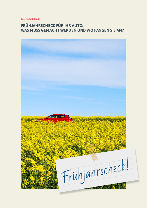 E-Book "Frühjahrscheck" von Bussgeldkatalog.de zum Herunterladen